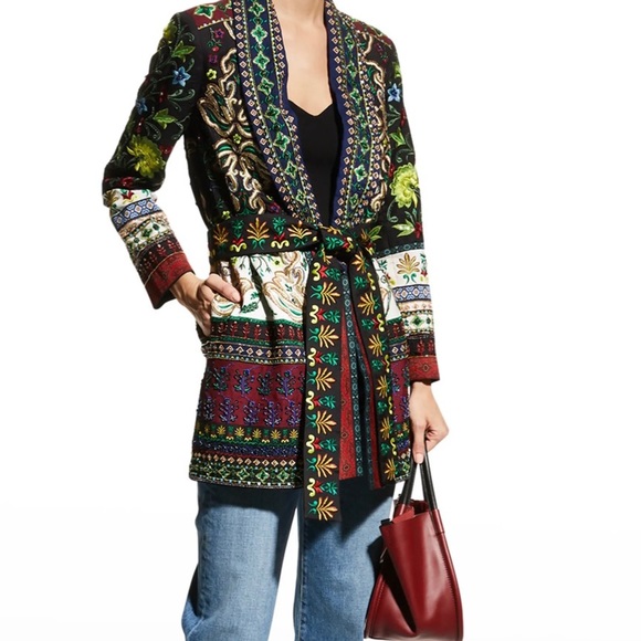 ALICE + OLIVIA Wheaton Embellished Robe - Picture 2 of 6